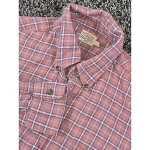 Faherty Organic Cotton Long Sleeve Flannel Mens Size Medium Plaid lightweight